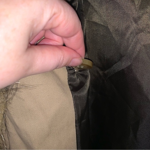 Maje Faux Fur Trimmed Cotton Blend Twill Hooded Coat 4 - Picture 14 of 14